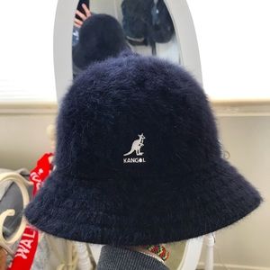 Real fur kangol bucket hat
